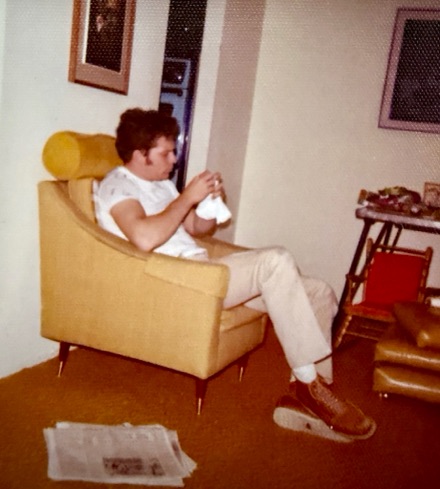 4 Darning his socks